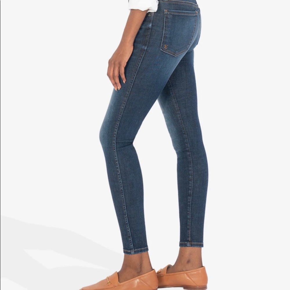 Kut from the Kloth Donna Medium Wash High-Rise Skinny Jeans